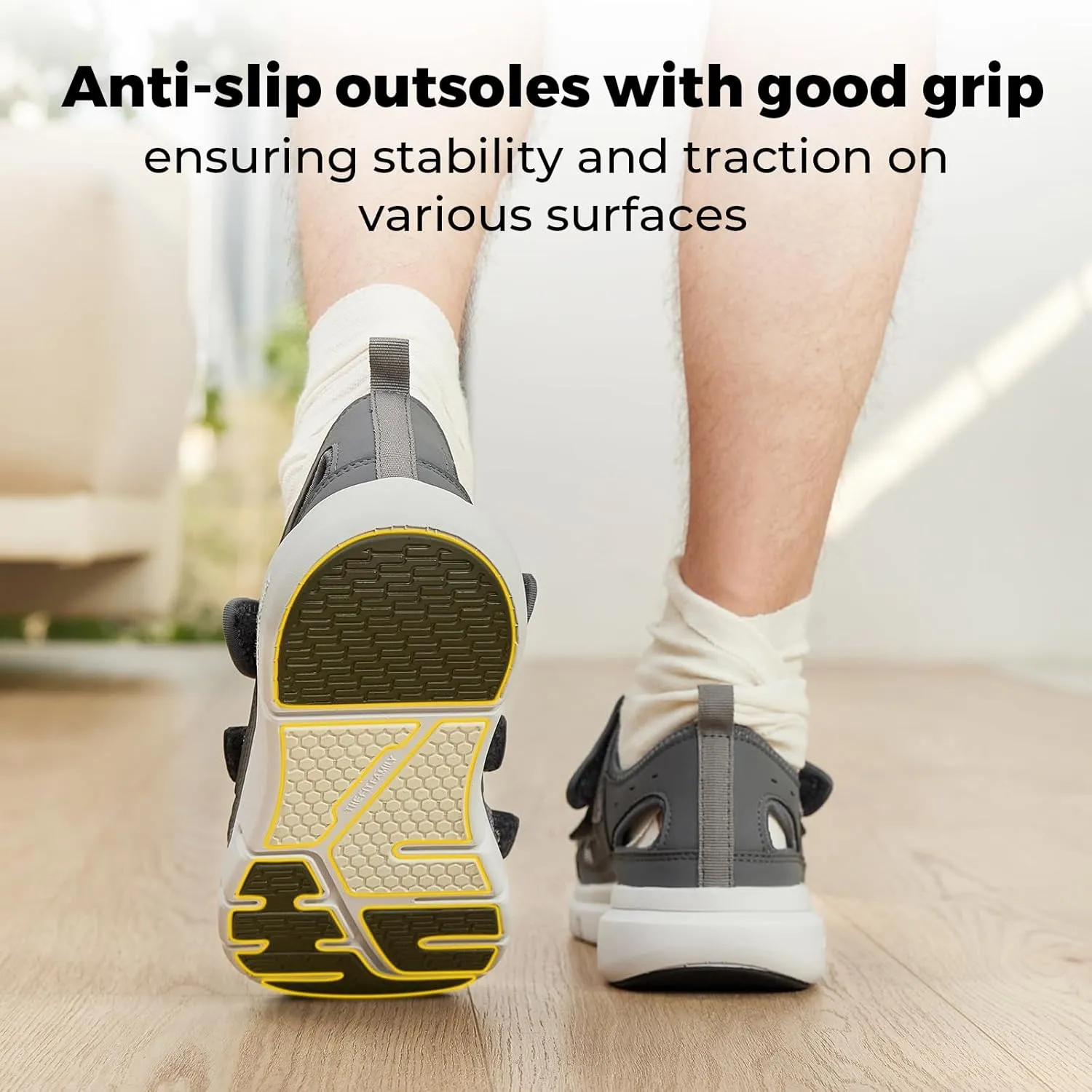 FitVille Diabetic Sandals for Men Extra Wide Width with Arch Support Plantar Fasciitis Sandals for Men with Fully Adjustable Straps Comfortable Mens Extra Wide Sandals Lightweight