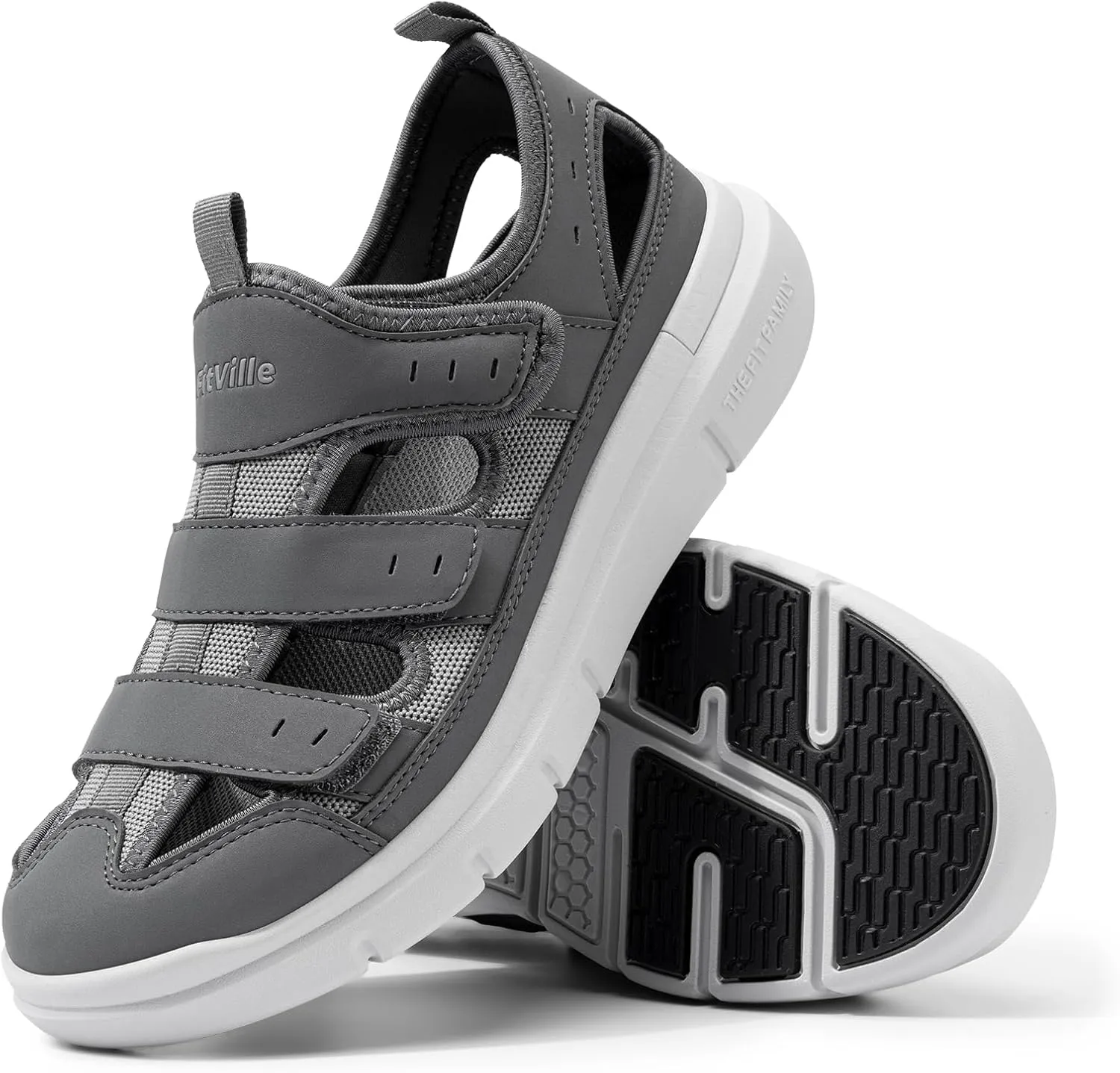 FitVille Diabetic Sandals for Men Extra Wide Width with Arch Support Plantar Fasciitis Sandals for Men with Fully Adjustable Straps Comfortable Mens Extra Wide Sandals Lightweight