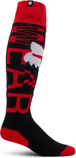 Fox Racing Men's 180 Motocross Dirt Bike Sock, Fluorescent Red Race Spec, Large