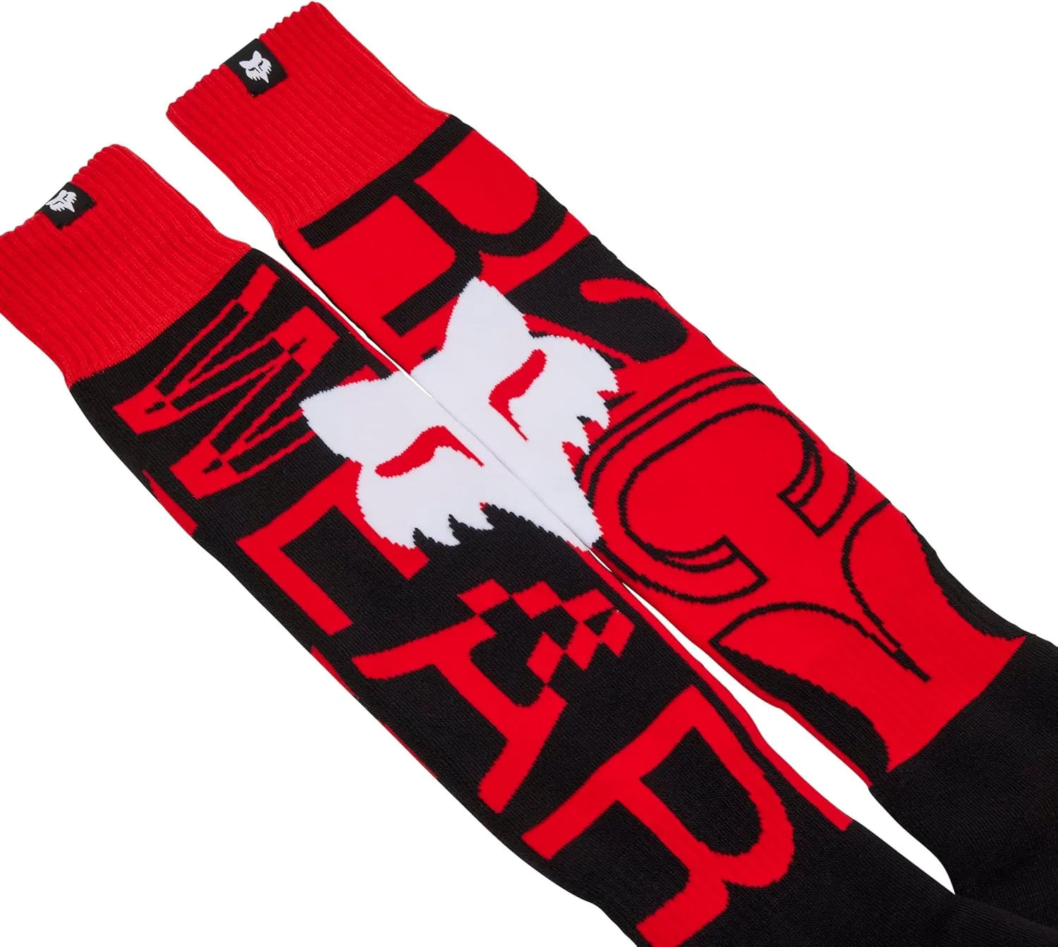 Fox Racing Men's 180 Motocross Dirt Bike Sock, Fluorescent Red Race Spec, Large