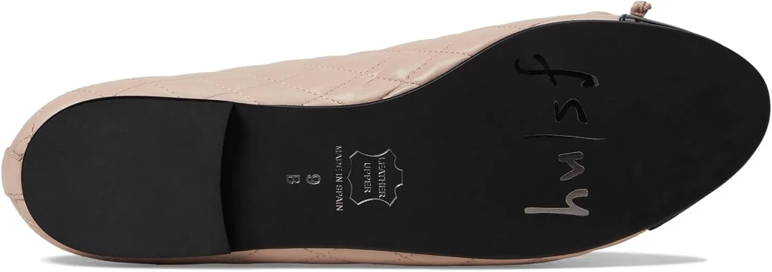 French Sole® Tamara Slip-on Shoes for Women – Leather Upper – Quilted Design – Bow-Tie Detailing