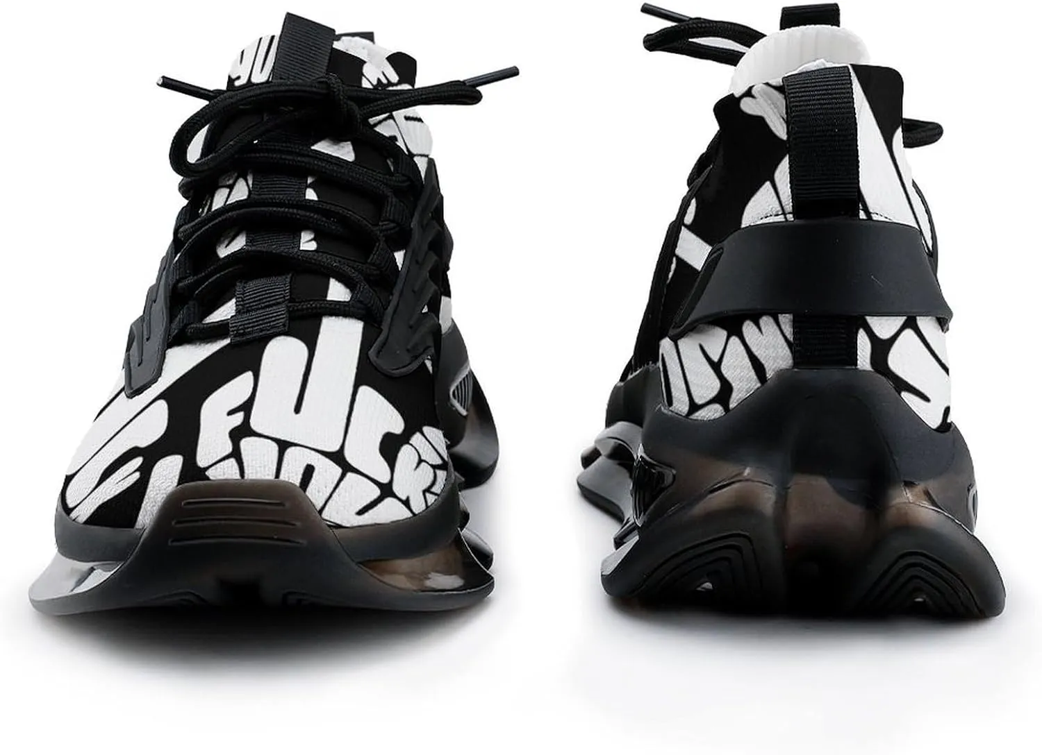 Fuck You Running Shoes for Men Low Top Athletic Training Shoe Sports Walking Shoes Non-Slip Gym Sneakers