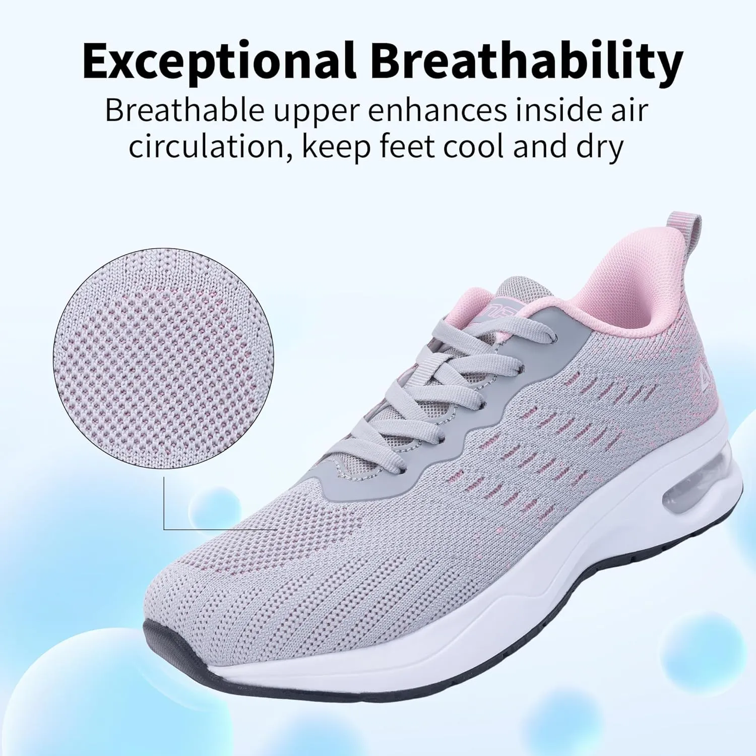 GANNOU Wide Toe Box Shoes Women Running Sneakers Wide Width Walking Tennis Shoes for Gym Workout Fitness