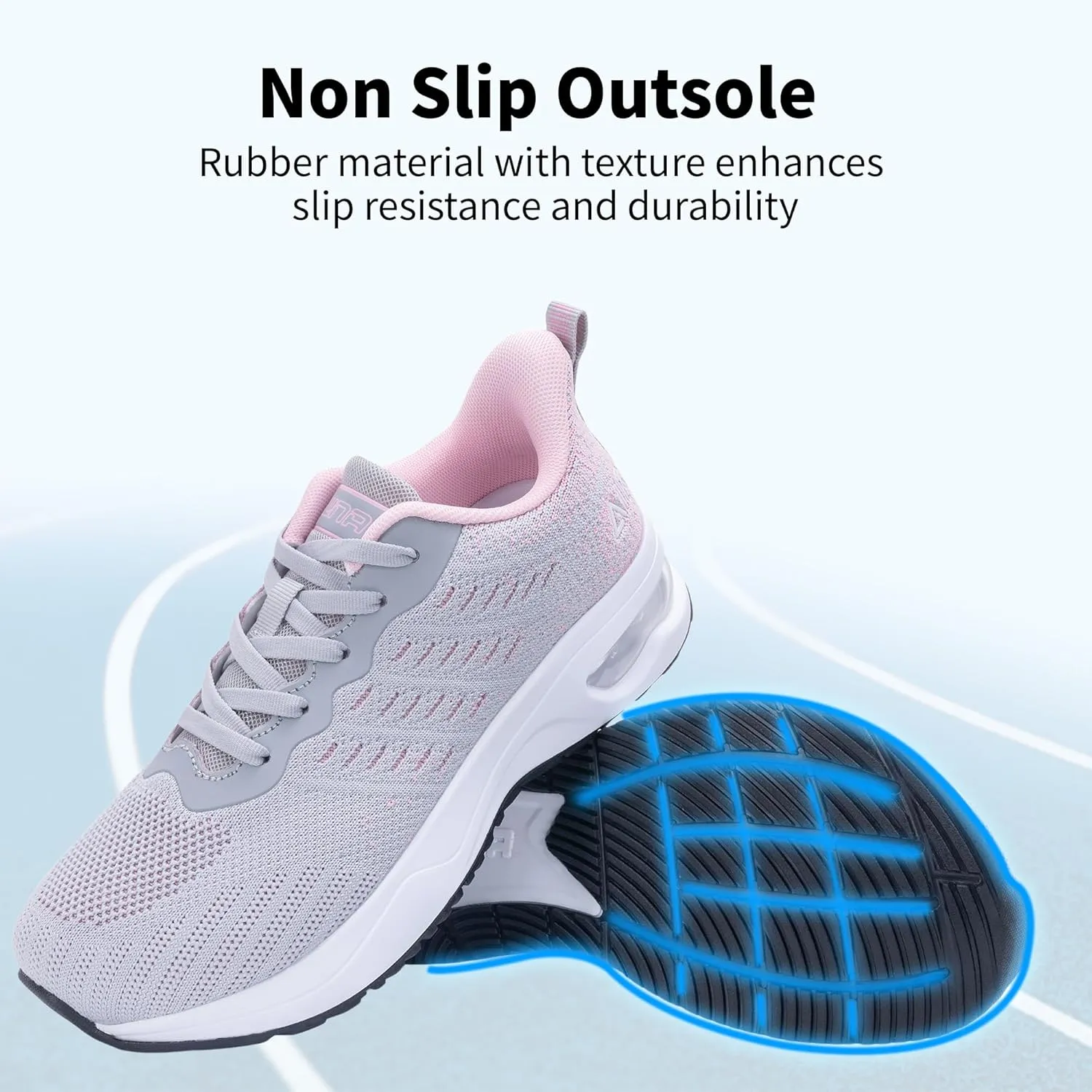 GANNOU Wide Toe Box Shoes Women Running Sneakers Wide Width Walking Tennis Shoes for Gym Workout Fitness