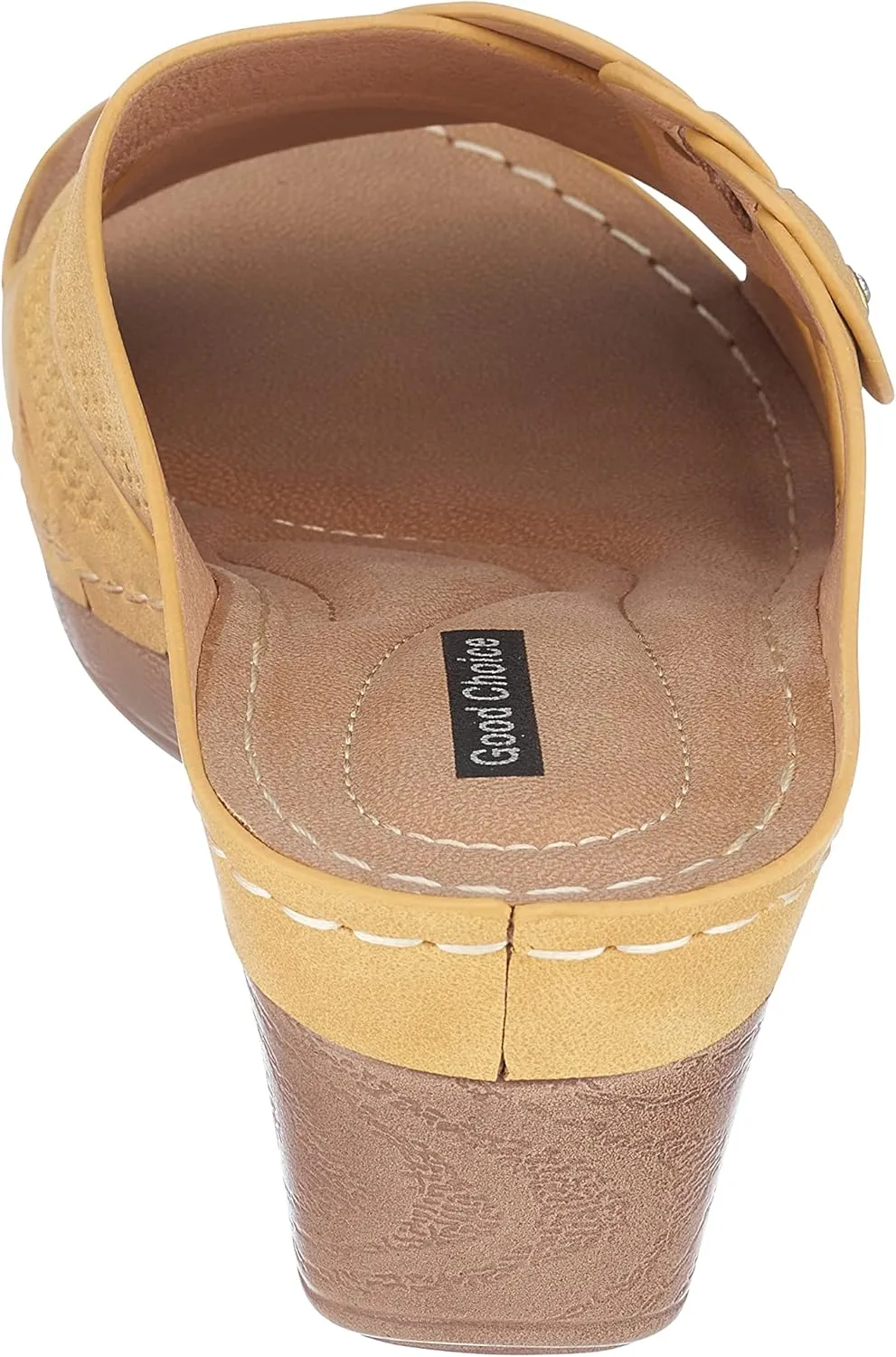 G.C. Shoes Dorty Wedge Sandals Memory Foam Footbed with Round open toe and Slip Resistant Sole