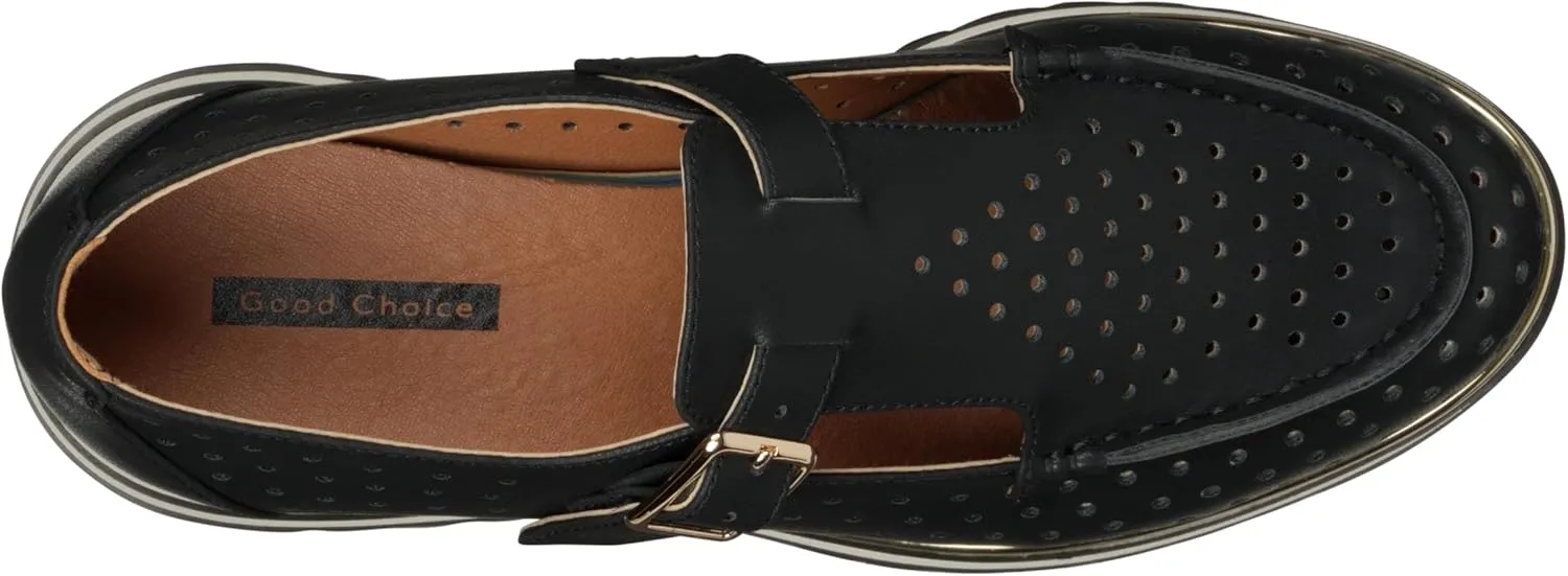 G.C. Shoes Women's Karmine Laser Cut Mary Jane Loafers