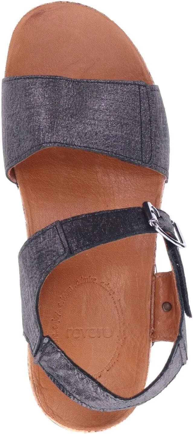 Georgia Women's Sandals - Premium Leather - Adjustable Velcro Strap - Contoured Footbed with Arch Support - Removable Footbed for Custom Orthotics