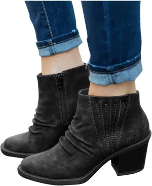 Gibobby Women's Orange Wedge Heel Ankle Boots Size 10-12, Casual Dressy Fashion Cowboy Style, Waterproof, Suede, Rhinestones, Sunflower Boots