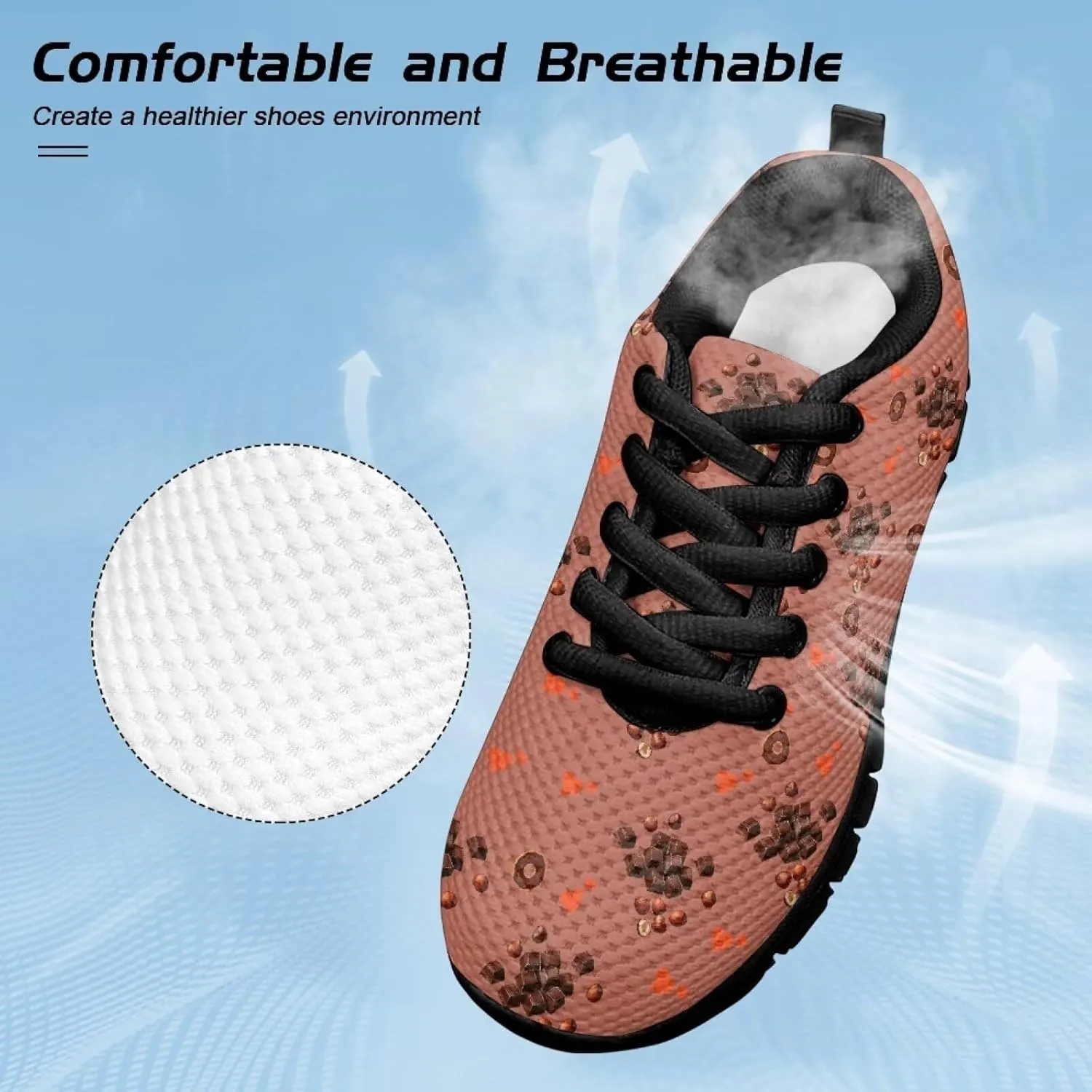 Girls Boys School Casual Sports Sneakers Anti-Skid Slip On Sneakers Stylish Lace-Up Hiking Shoes for Outdoor US Little Kid 11-13 Big Kid 1-5 Black Sole