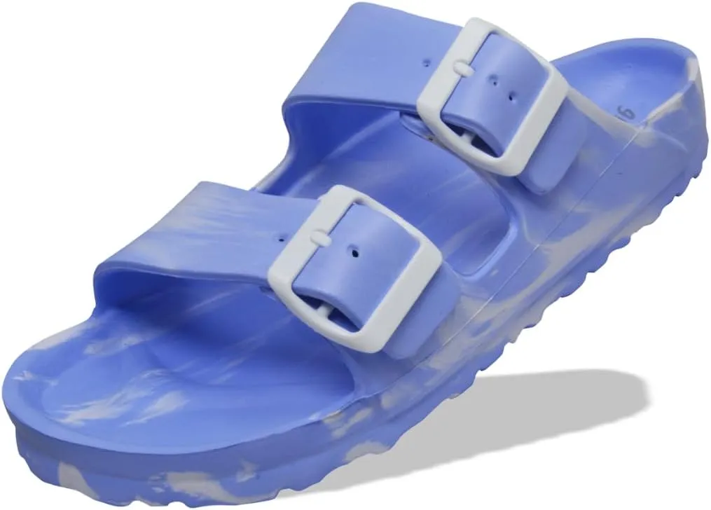 greenbox Women's Adjustable Slip-On EVA Double Buckle Slide Sandals - Lightweight and Comfortable Summer Footwear