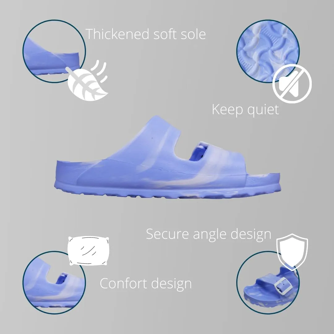 greenbox Women's Adjustable Slip-On EVA Double Buckle Slide Sandals - Lightweight and Comfortable Summer Footwear