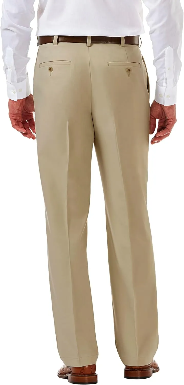 Haggar Men's Cool 18 Pro Classic Fit Pleat Front Dress Casual Stretch Golf Pant (Regular and Big & Tall Sizes)