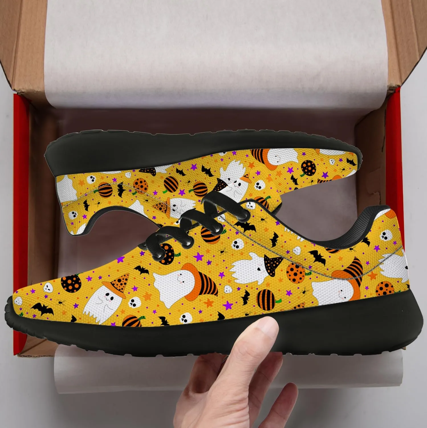 Halloween Shoes Women Men Tennis Shoes Cartoon Sneakers Running Shoes Gifts for Women Men