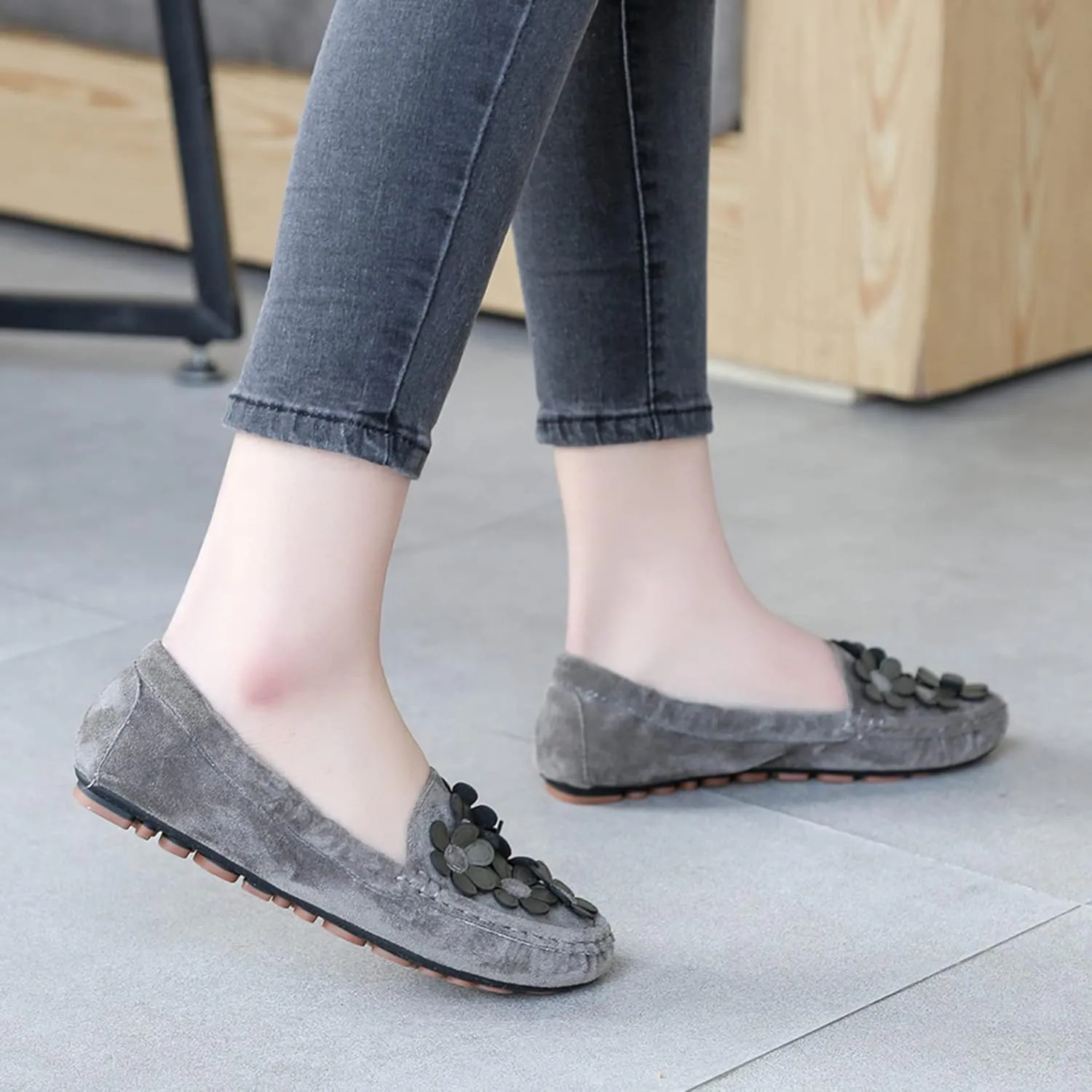 Hee grand Women's Slip On Loafers Soft Foldable Round Toe Ballet Flats