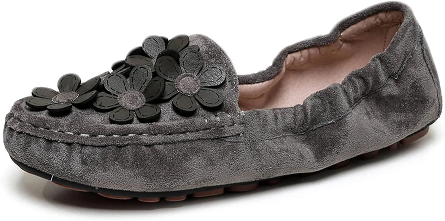 Hee grand Women's Slip On Loafers Soft Foldable Round Toe Ballet Flats