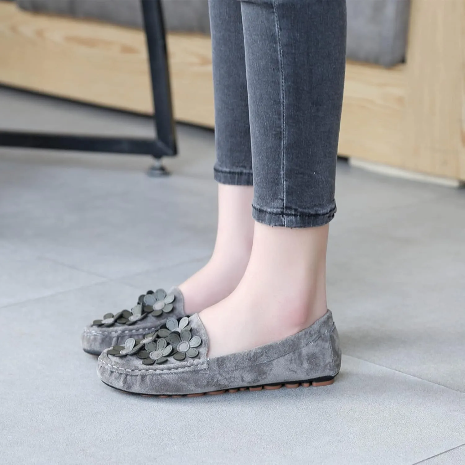 Hee grand Women's Slip On Loafers Soft Foldable Round Toe Ballet Flats