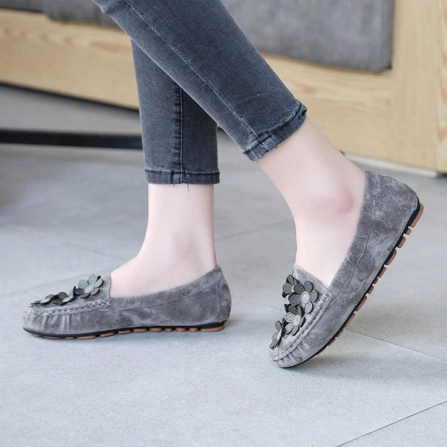 Hee grand Women's Slip On Loafers Soft Foldable Round Toe Ballet Flats