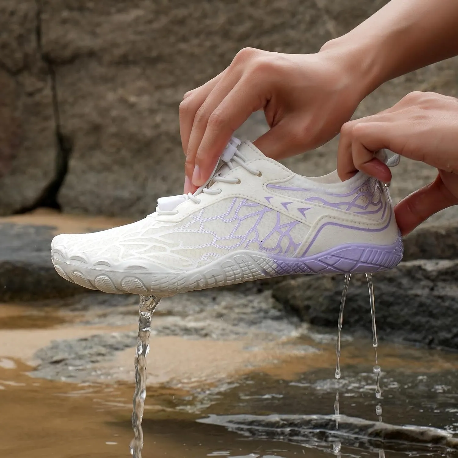 Hike Barefoot Shoes Women Men, Pro Barefoot Footwear Wide Toe Box Healthy & Non-Slip Barefoot Hike Shoes Waterproof Aqua Swim Surf Hiking Shoes Unisex