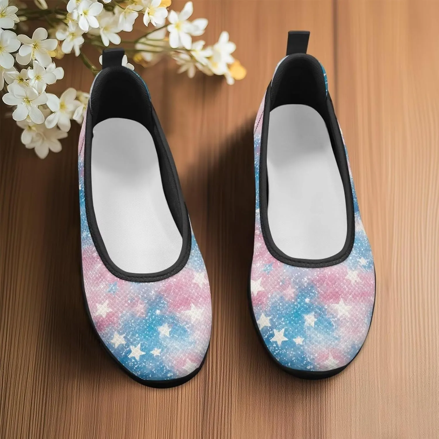 Howilath Slip on Shoes for Women Mesh Flats Shoes Walking Sneakers Fashion Loafers Shoes with EVA Sole