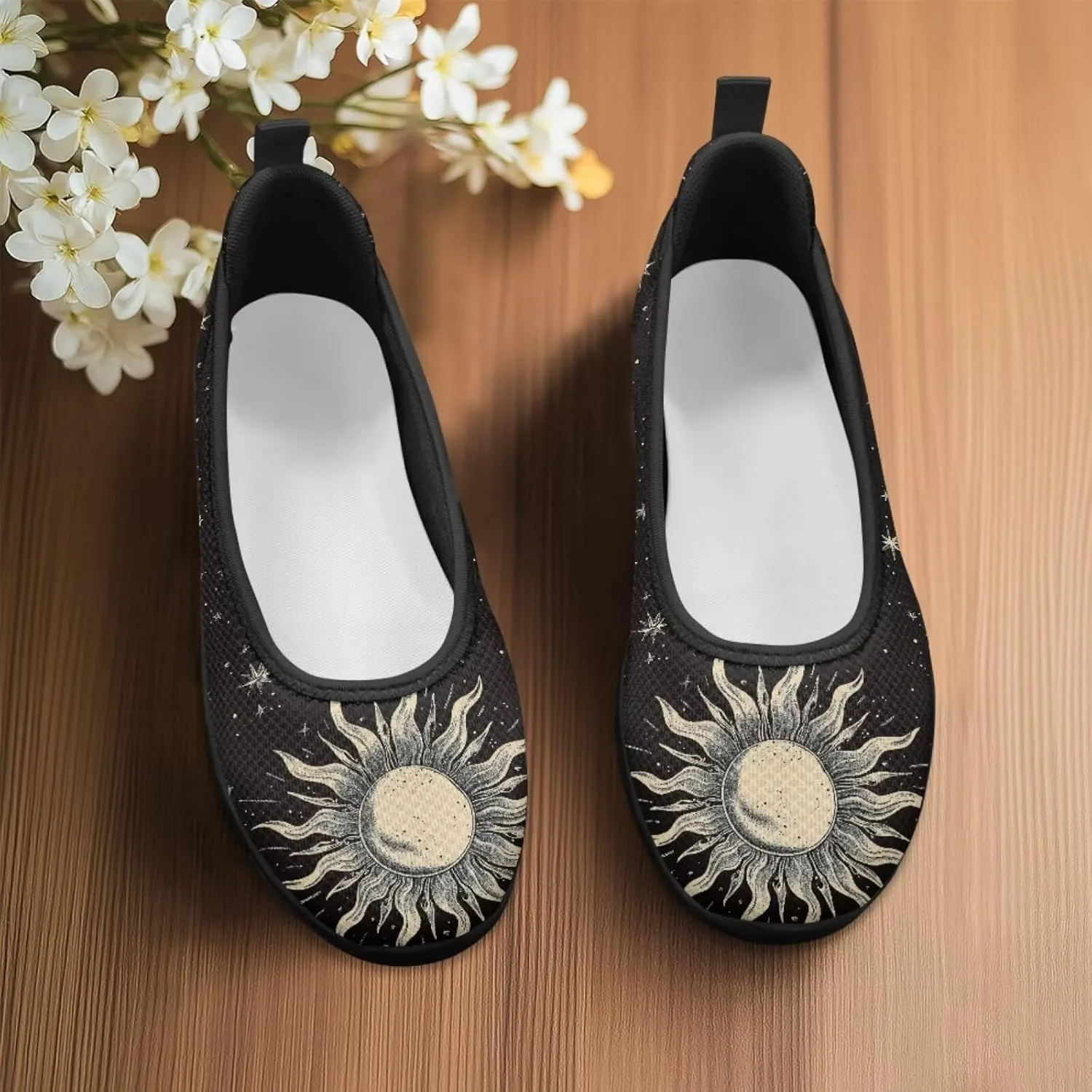 Howilath Slip on Shoes for Women Mesh Flats Shoes Walking Sneakers Fashion Loafers Shoes with EVA Sole