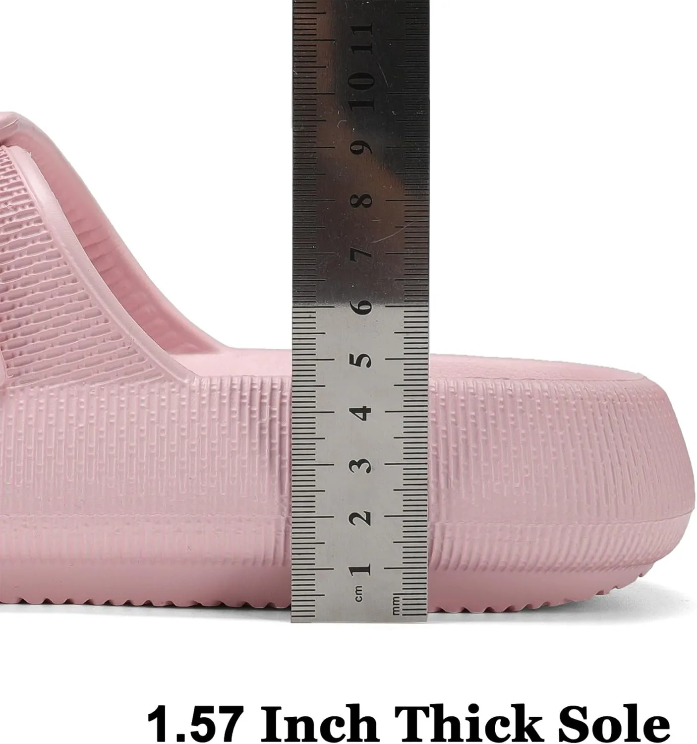HQUEC Buckle Sandals for Women and Men Adjustable EVA Flat Slids Comfortable Pillow Slippers