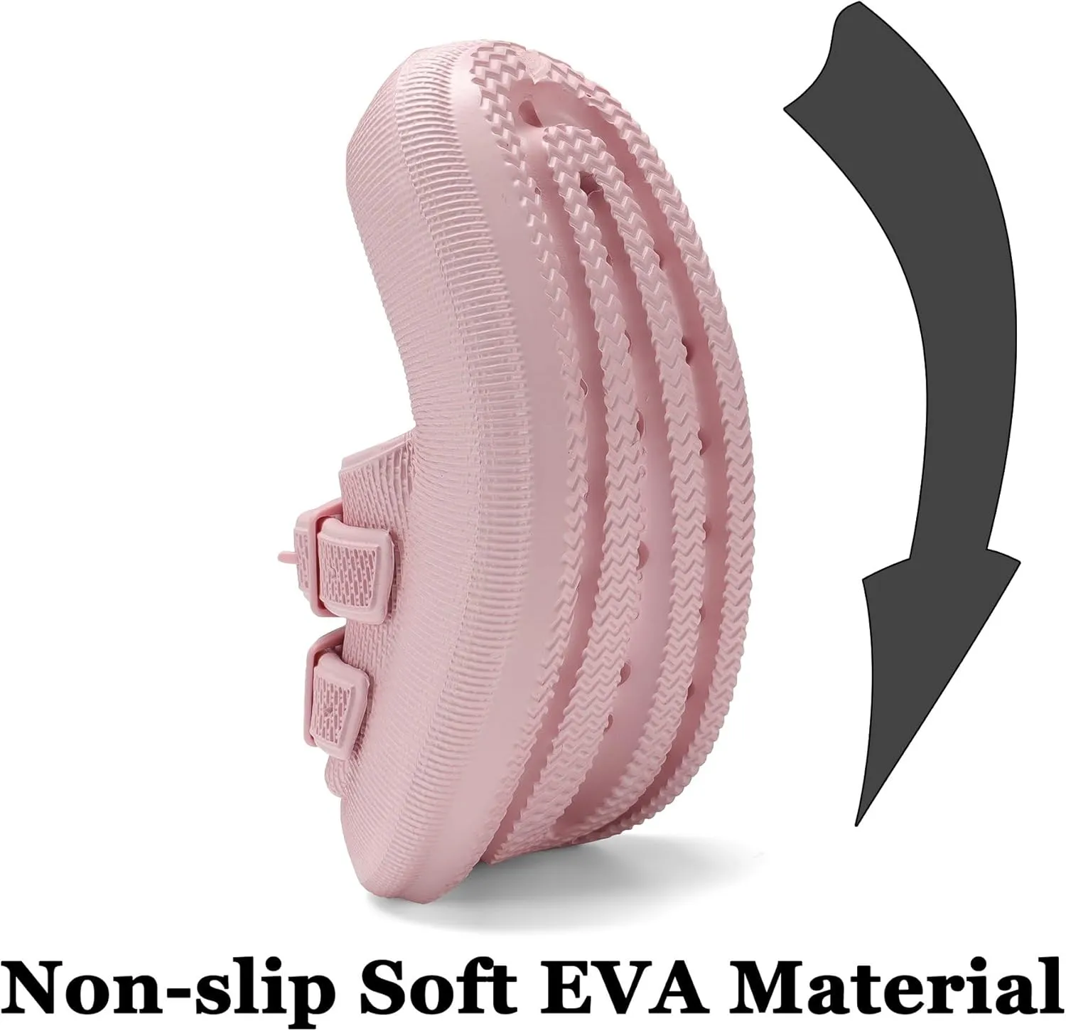 HQUEC Buckle Sandals for Women and Men Adjustable EVA Flat Slids Comfortable Pillow Slippers