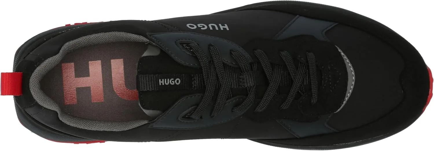 HUGO Men's Running Style Mix Material Sneakers