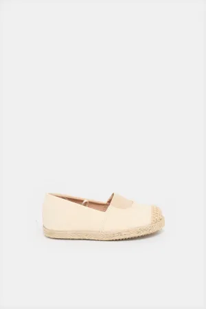 Infant Boys Cream Textured Espadrille