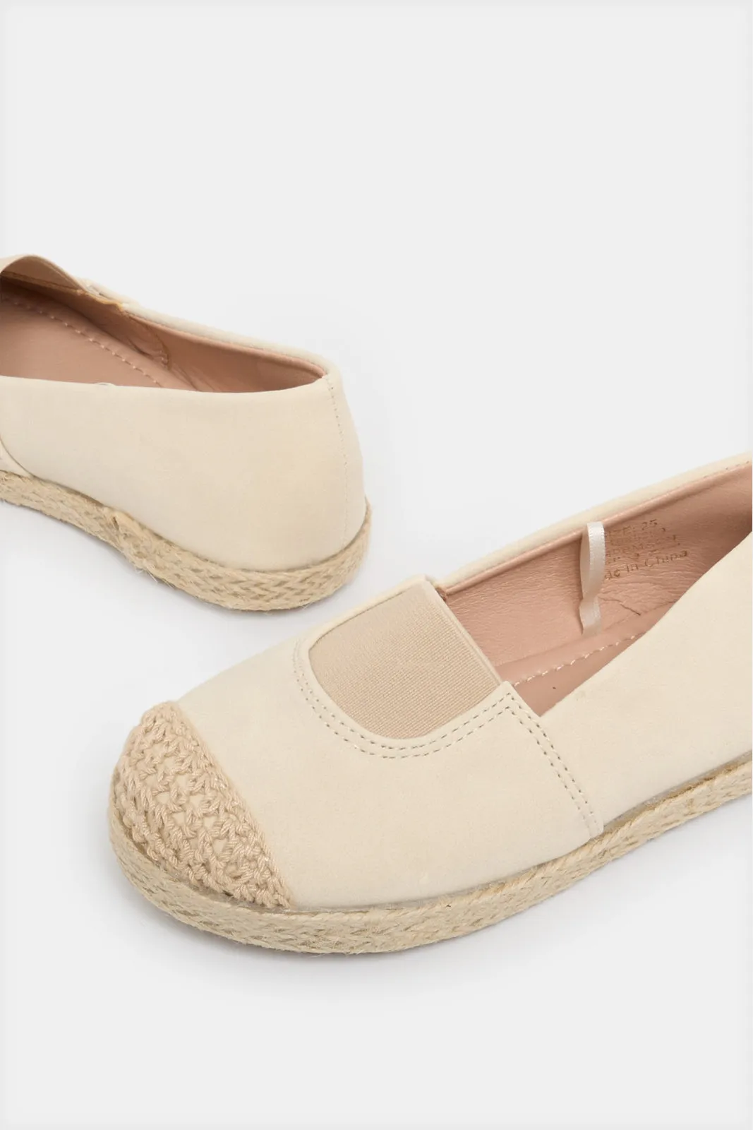 Infant Boys Cream Textured Espadrille
