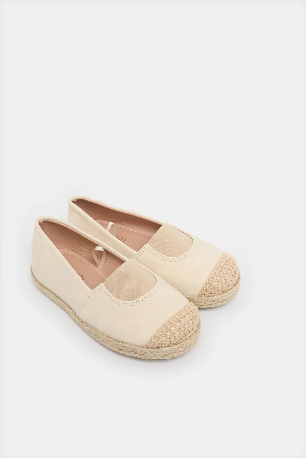 Infant Boys Cream Textured Espadrille