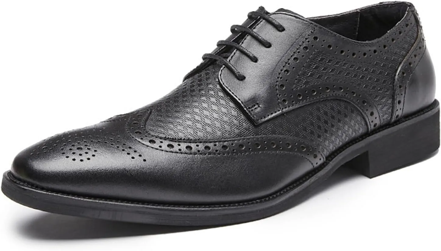 Italian Luxury Men's Genuine Leather Dress Shoes Comfortable Lace Up Monk Strap Loafers Classic Formal Business Shoes Luxury Round Toe Elegant Wedding