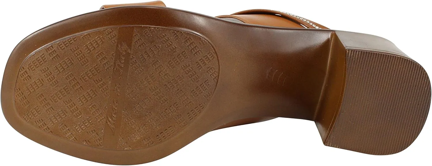 ITALIAN Shoemakers Coletty Dressy Comfortable Womens Low Block Heel Sandal Open Toe Supportive Arch Comfort