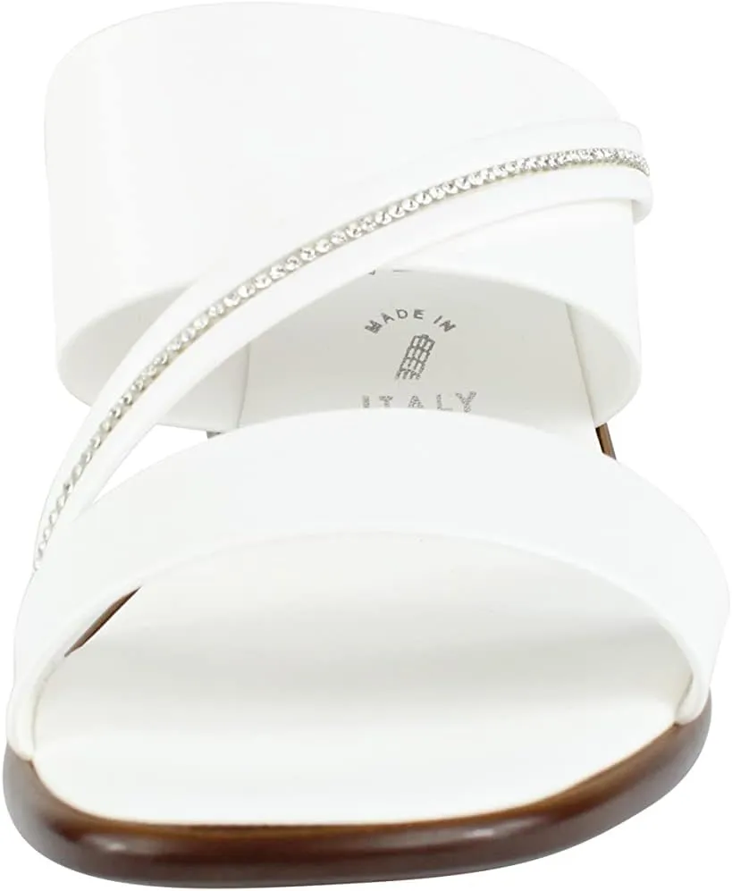 ITALIAN Shoemakers Coletty Dressy Comfortable Womens Low Block Heel Sandal Open Toe Supportive Arch Comfort
