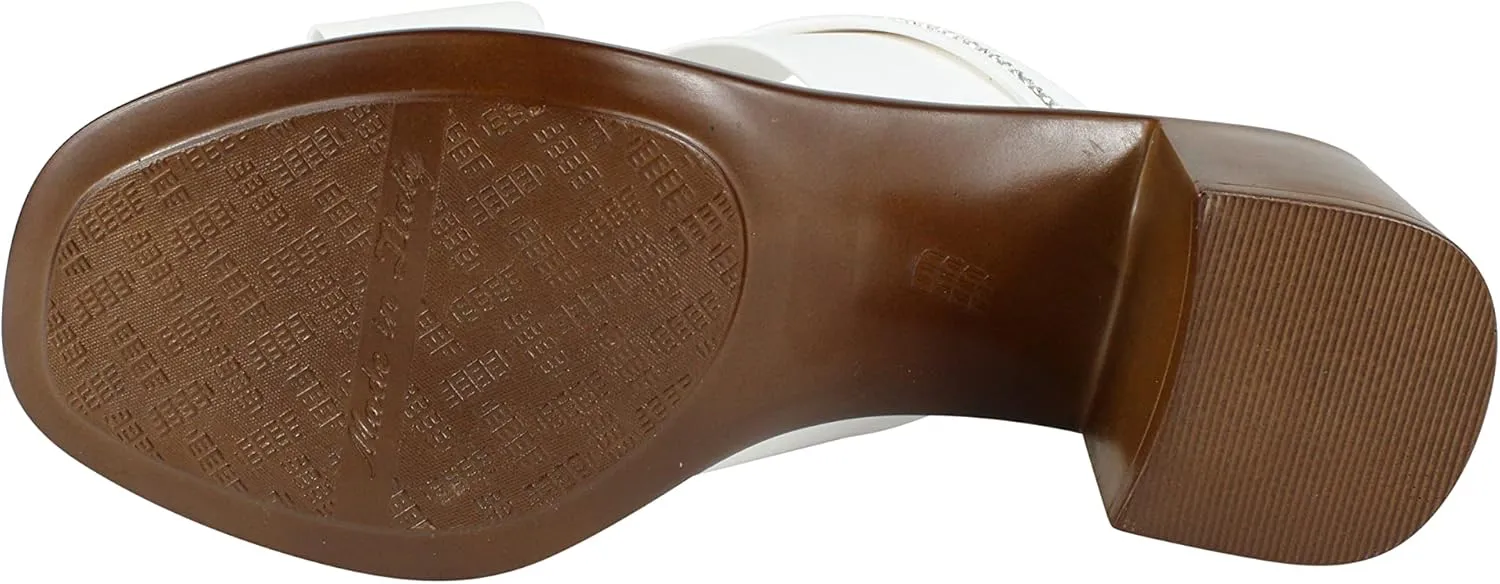 ITALIAN Shoemakers Coletty Dressy Comfortable Womens Low Block Heel Sandal Open Toe Supportive Arch Comfort