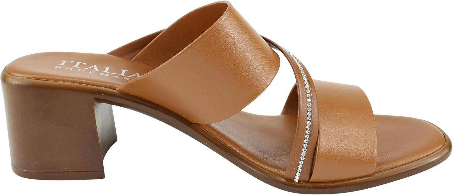 ITALIAN Shoemakers Coletty Dressy Comfortable Womens Low Block Heel Sandal Open Toe Supportive Arch Comfort