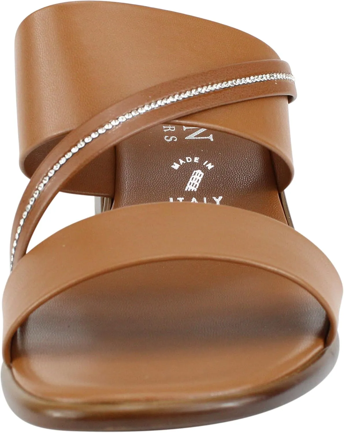 ITALIAN Shoemakers Coletty Dressy Comfortable Womens Low Block Heel Sandal Open Toe Supportive Arch Comfort