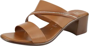 ITALIAN Shoemakers Coletty Dressy Comfortable Womens Low Block Heel Sandal Open Toe Supportive Arch Comfort