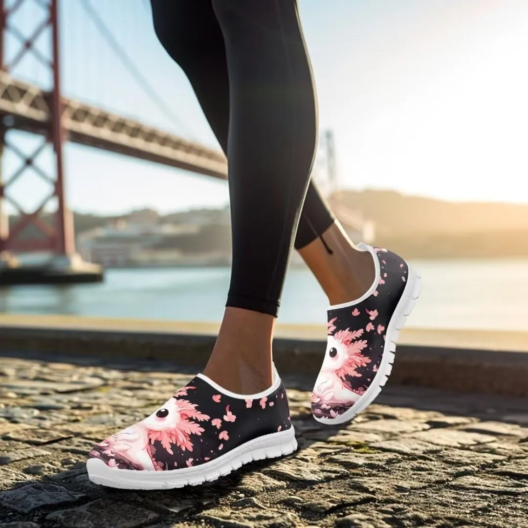 Jeiento Womens Casual Shoes Anti-Skid Comfy Play Fashion Sneaker Breathable Mesh Travel Jogging Shoes Adult Walking Flat Shoes