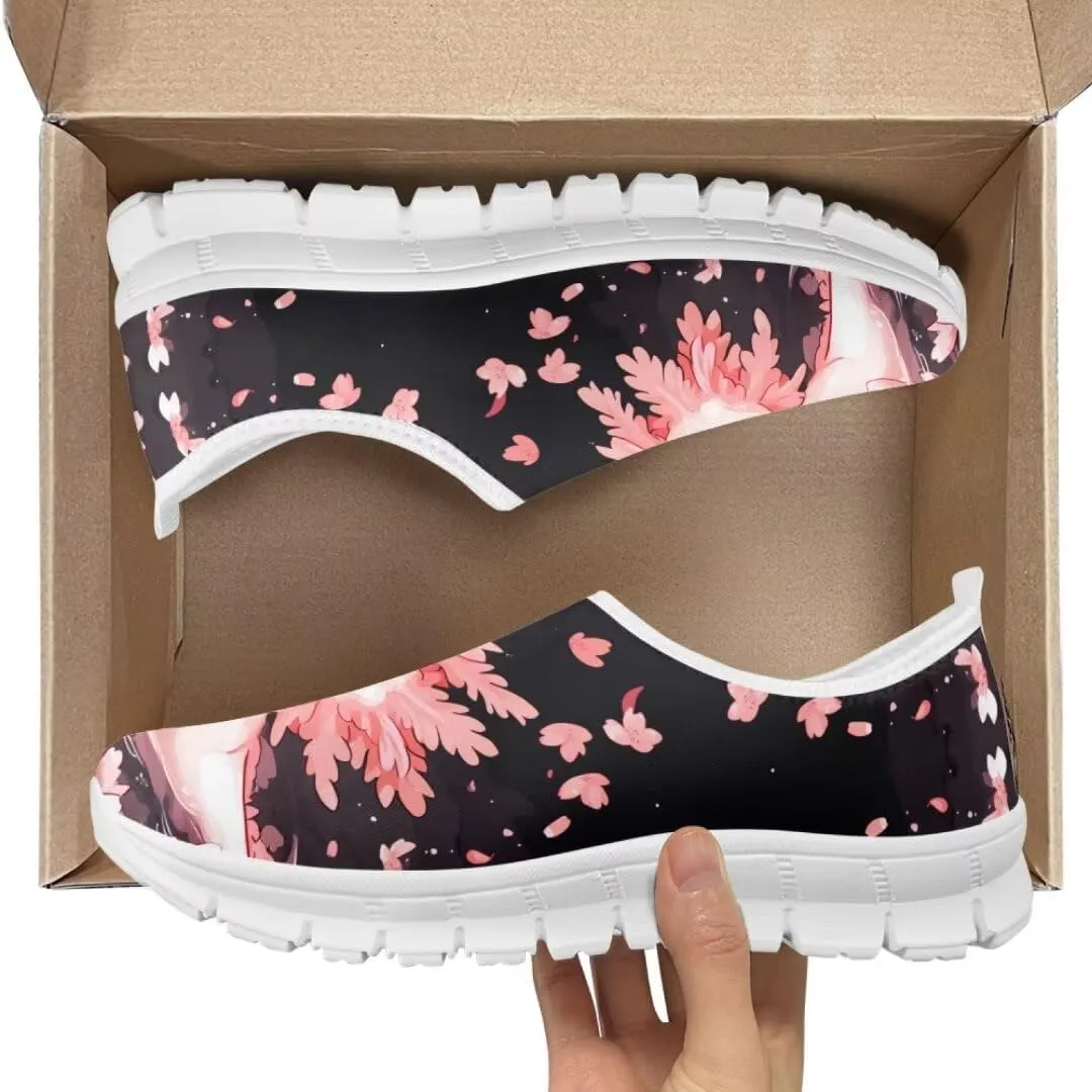 Jeiento Womens Casual Shoes Anti-Skid Comfy Play Fashion Sneaker Breathable Mesh Travel Jogging Shoes Adult Walking Flat Shoes