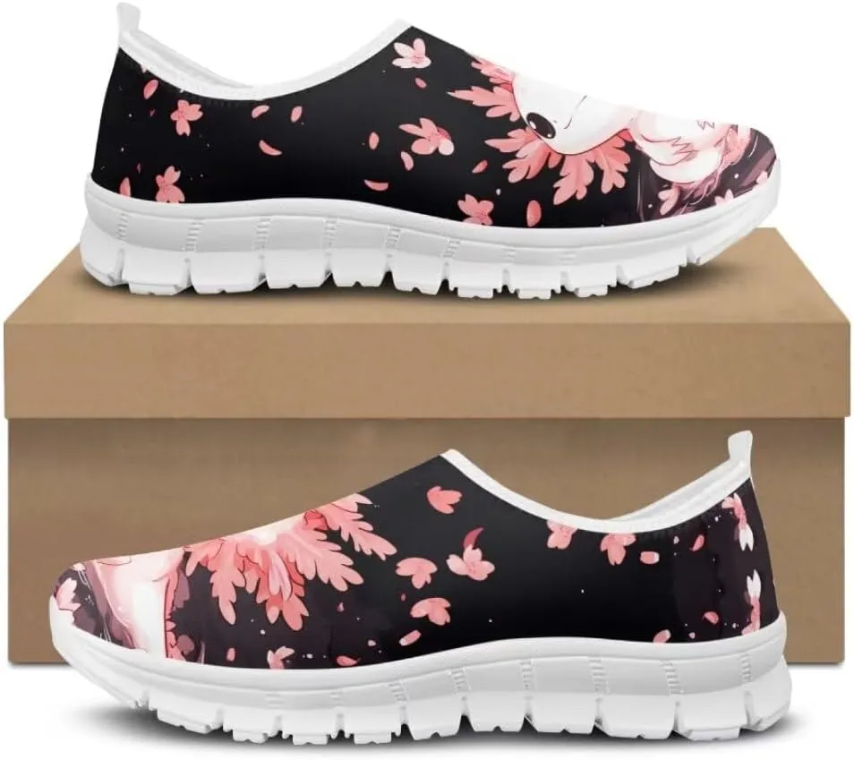 Jeiento Womens Casual Shoes Anti-Skid Comfy Play Fashion Sneaker Breathable Mesh Travel Jogging Shoes Adult Walking Flat Shoes