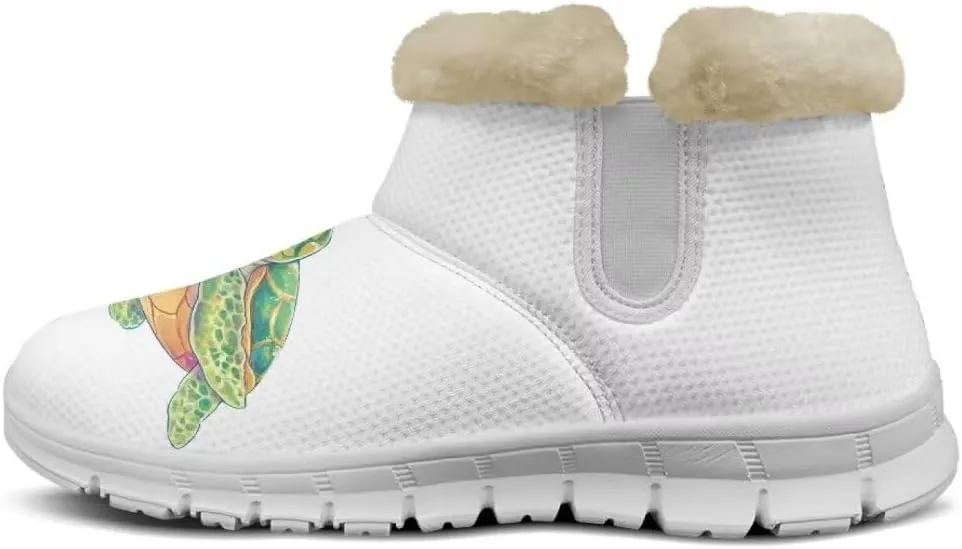 Jeiento Womens Winter Snow Boots Fuzzy Snowboots Warm and Cozy Booties Outdoor Low Heel Thickening Shoes with Insulated Flannel Lining