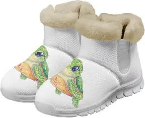 Jeiento Womens Winter Snow Boots Fuzzy Snowboots Warm and Cozy Booties Outdoor Low Heel Thickening Shoes with Insulated Flannel Lining