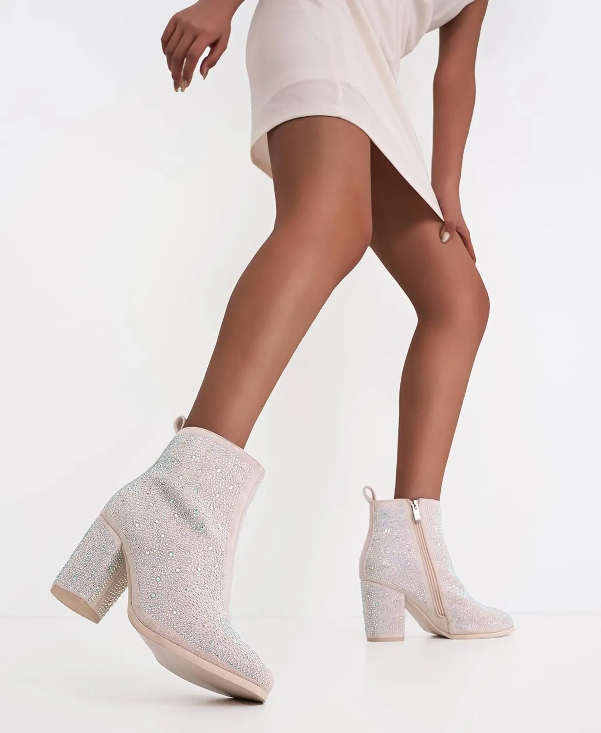 Jeossy Women's 9637A Dressy Ankle Boots,Fashion Block Heel Booties