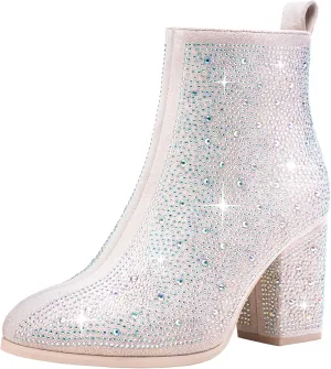 Jeossy Women's 9637A Dressy Ankle Boots,Fashion Block Heel Booties