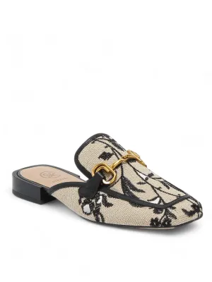 Jessica Botanical Embroidery Mules