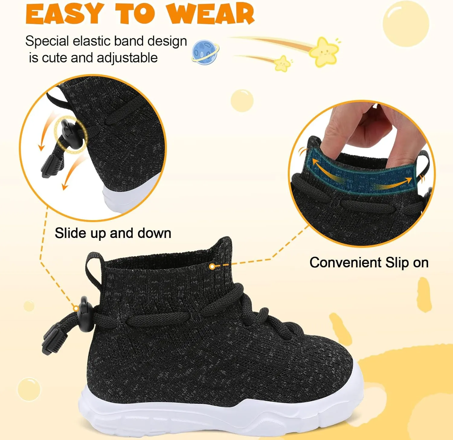 JIASUQI Toddler Shoes High Top Sneakers for Boys Girls Barefoot Wide Walking Tennis Shoes