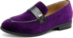 JITAI Boys Dress Loafers for Weddings & School, Breathable Slip-On Leather Tuxedo Shoes, Toddler to Preteen