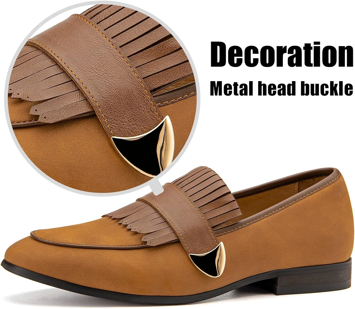 JITAI Mens Loafers Shoes Slip On Driving Shoes Casual Dress Loafer Business Fashion Shoes