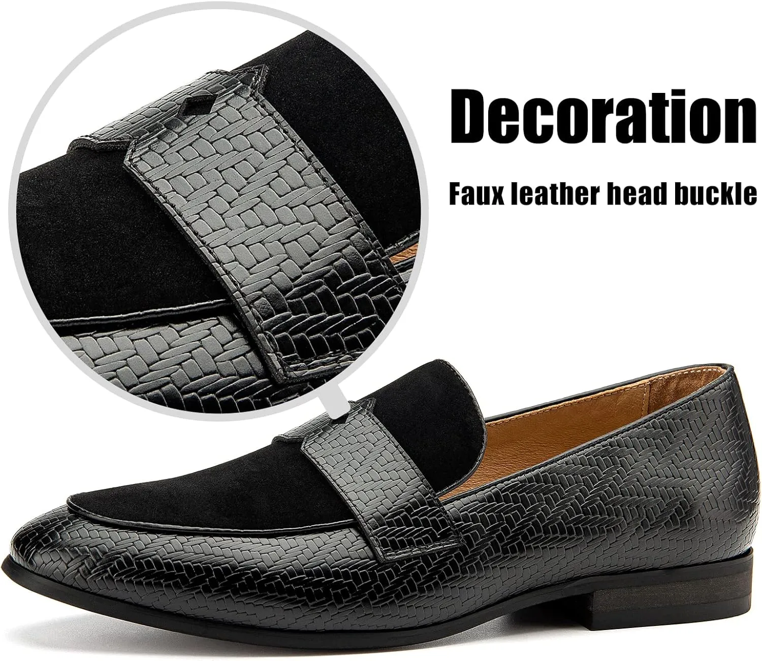 JITAI Mens Loafers Shoes Slip On Driving Shoes Casual Dress Loafer Business Fashion Shoes