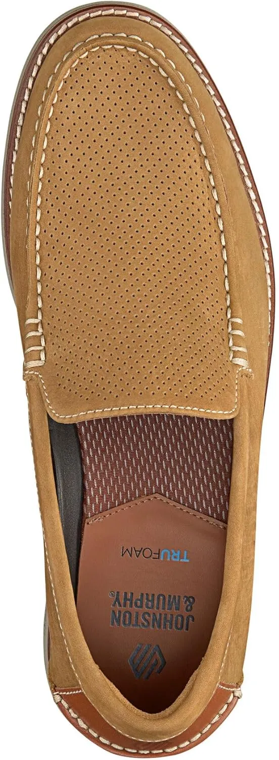 Johnston & Murphy Upton Perf Venetian Loafers, Casual Dress Loafers for Men, Slip-On Moccasins